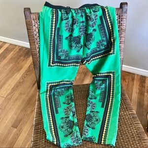 BCBG Michael scarf print pants